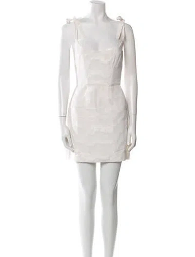 Pre-owned Markarian Silk Mini Dress In Neutral