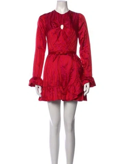 Pre-owned Markarian Silk Mini Dress In Red