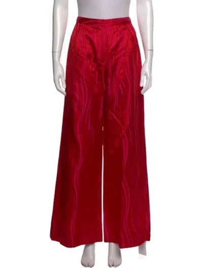 Pre-owned Markarian Silk Wide Leg Pants W/ Tags In Red
