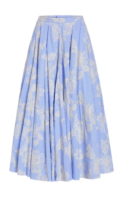 Markarian Soleil Embroidered Cotton-blend Full Skirt In Multi