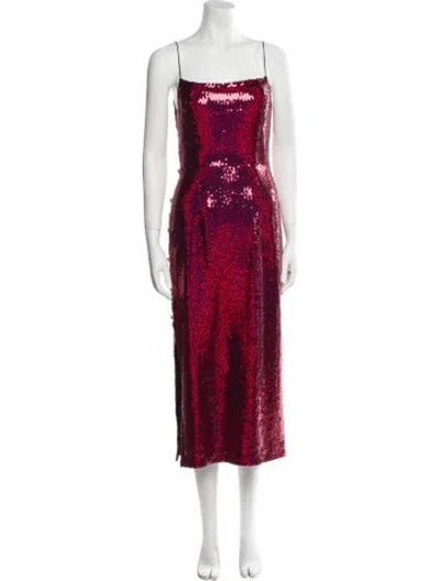 Pre-owned Markarian Square Neckline Long Dress In Purple