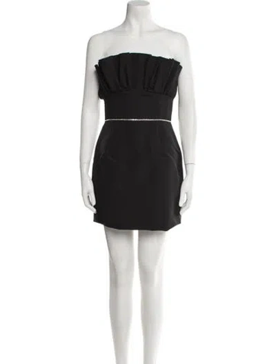 Pre-owned Markarian Strapless Mini Dress In Black