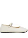 Markarian Striped Ballet Flats In White