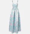 Markarian Tatiana Floral Gown In Blue