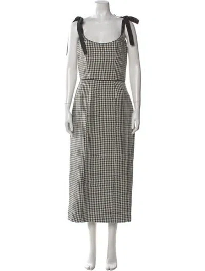 Pre-owned Markarian Virgin Wool Midi Length Dress In Multi
