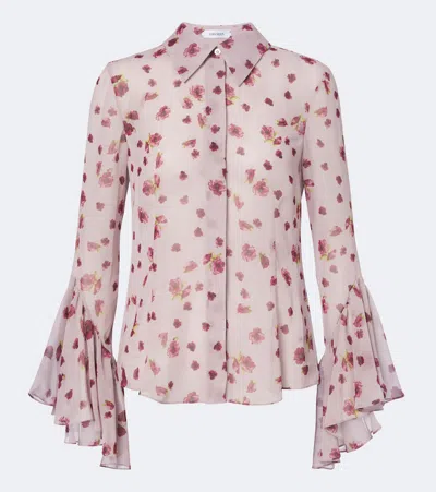Markarian Wilma Floral Chiffon Shirt In Pink