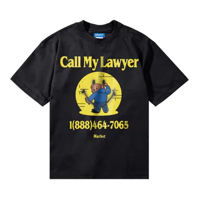 Pre-owned Market Airbrush Call My Lawyer T-shirt 'washed Black' | Men's Size S