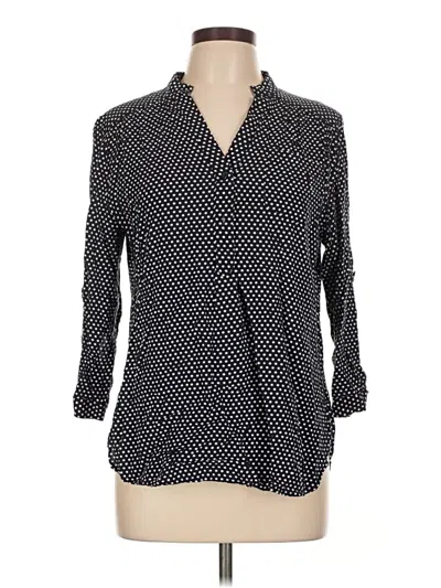 Pre-owned Market & Spruce 3/4 Sleeve Blouse In Black