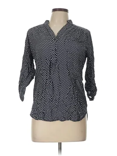 Pre-owned Market & Spruce 3/4 Sleeve Blouse In Black