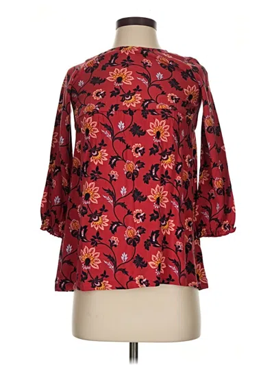 Pre-owned Market & Spruce 3/4 Sleeve Blouse In Red