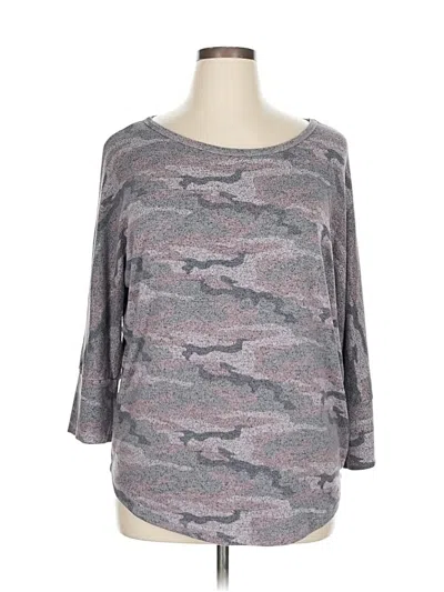 Pre-owned Market & Spruce 3/4 Sleeve T-shirt In Gray