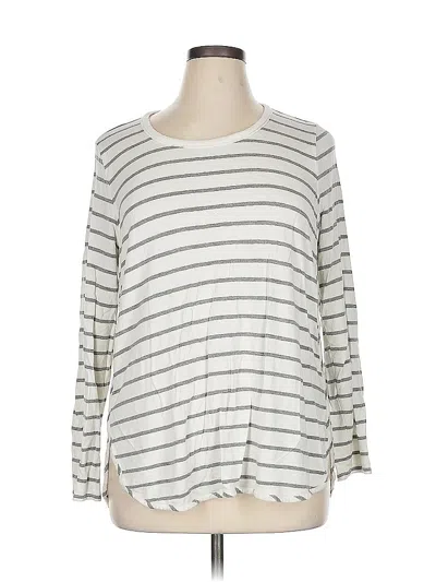 Pre-owned Market & Spruce 3/4 Sleeve T-shirt In Silver