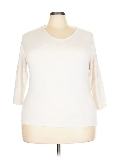 Pre-owned Market & Spruce 3/4 Sleeve T-shirt In White