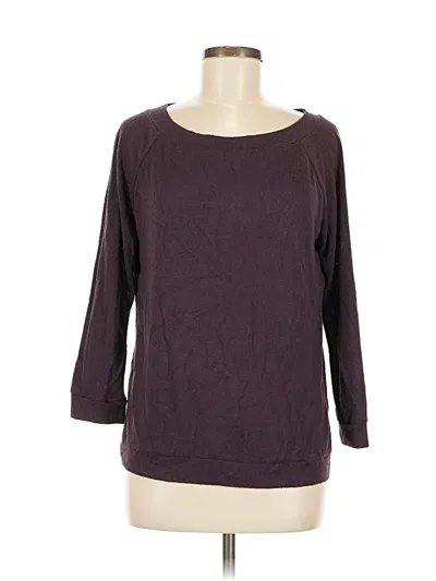 Pre-owned Market & Spruce 3/4 Sleeve Top Burgundy Boatneck Tops
