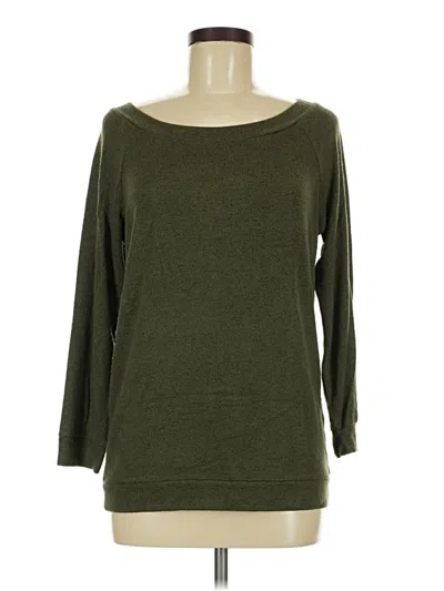 Pre-owned Market & Spruce 3/4 Sleeve Top Green Boatneck Tops