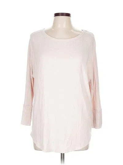 Pre-owned Market & Spruce 3/4 Sleeve Top Pink Boatneck Tops