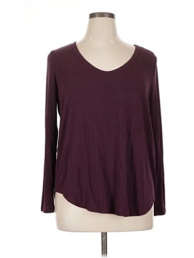 Pre-owned Market & Spruce 3/4 Sleeve T-shirt In Burgundy