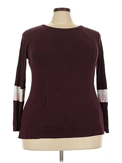 Pre-owned Market & Spruce 3/4 Sleeve T-shirt In Burgundy