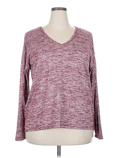 Pre-owned Market & Spruce 3/4 Sleeve T-shirt In Burgundy