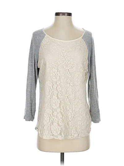 Pre-owned Market & Spruce 3/4 Sleeve T-shirt In Gray