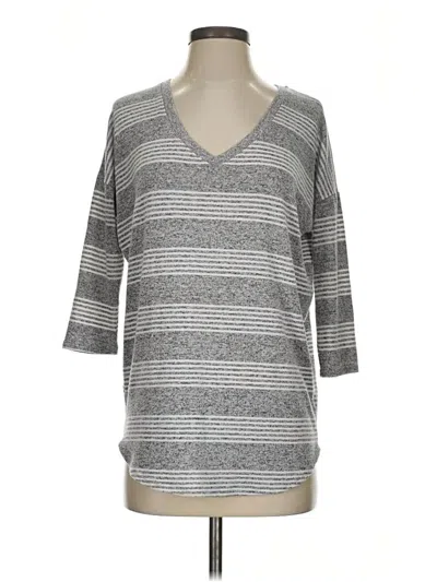 Pre-owned Market & Spruce 3/4 Sleeve T-shirt In Gray