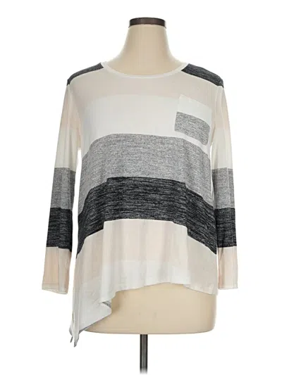 Pre-owned Market & Spruce 3/4 Sleeve T-shirt In Gray