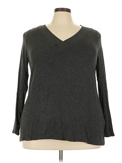 Pre-owned Market & Spruce 3/4 Sleeve T-shirt In Gray