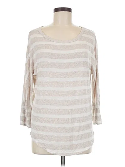 Pre-owned Market & Spruce 3/4 Sleeve T-shirt In Tan