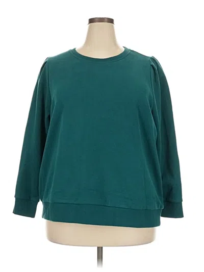 Pre-owned Market & Spruce 3/4 Sleeve T-shirt In Teal