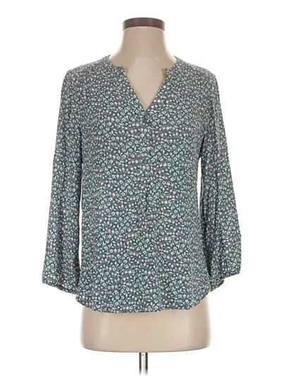 Pre-owned Market & Spruce 3/4 Sleeve T-shirt In Teal