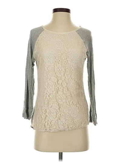 Pre-owned Market & Spruce 3/4 Sleeve T-shirt In White