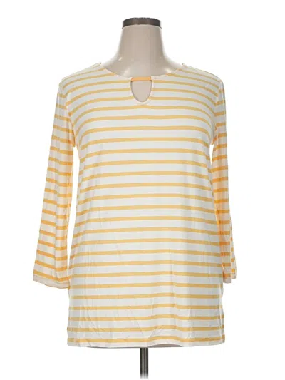 Pre-owned Market & Spruce 3/4 Sleeve T-shirt In Yellow
