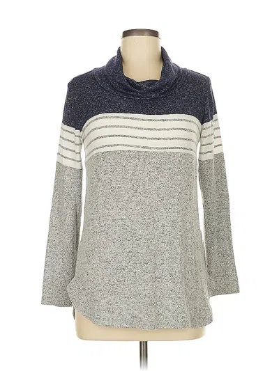 Pre-owned Market & Spruce 3/4 Sleeve Turtleneck In Gray