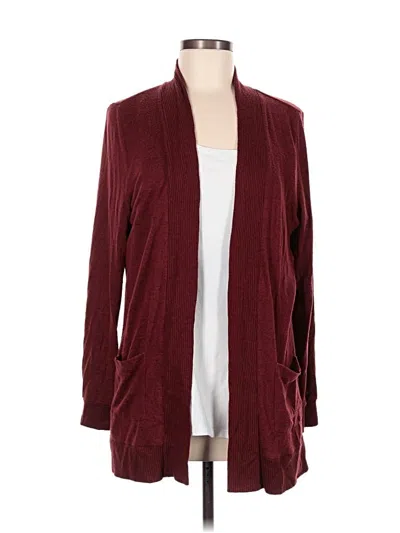 Pre-owned Market & Spruce Cardigan Sweater In Burgundy