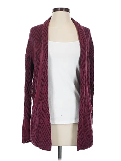 Pre-owned Market & Spruce Cardigan Sweater In Burgundy