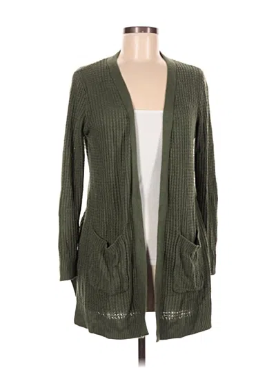 Pre-owned Market & Spruce Cardigan Sweater In Green