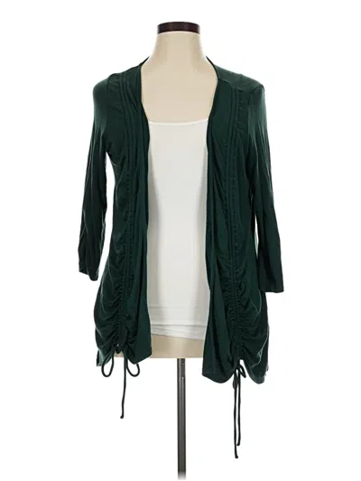 Pre-owned Market & Spruce Cardigan Sweater In Green