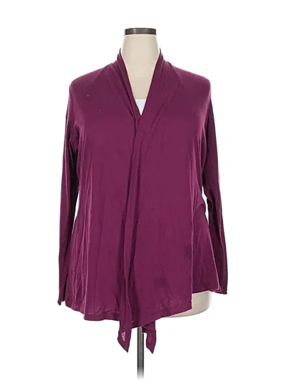 Pre-owned Market & Spruce Cardigan Sweater In Purple