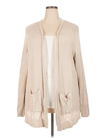 Pre-owned Market & Spruce Cardigan Sweater In Tan