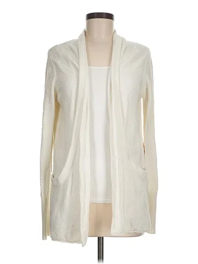 Pre-owned Market & Spruce Cardigan Sweater In White