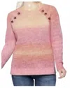 Market & Spruce Caroline Chunky Knit Sweater In Multi In Pink