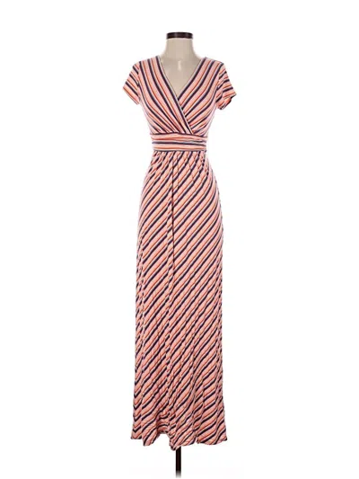 Pre-owned Market & Spruce Casual Dress In Burgundy