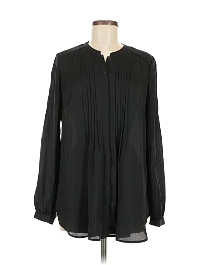 Pre-owned Market & Spruce Long Sleeve Blouse In Black