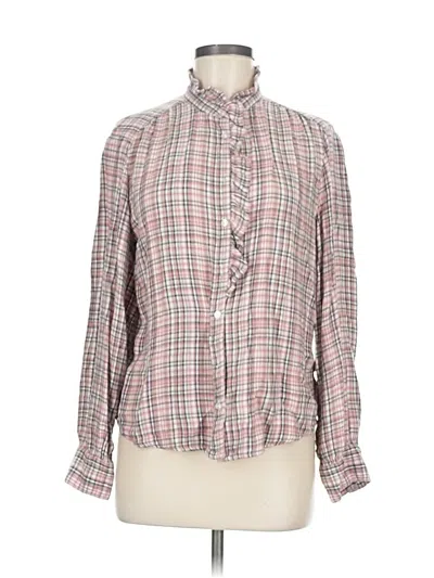 Pre-owned Market & Spruce Long Sleeve Blouse In Pink