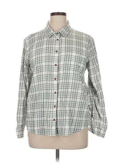 Pre-owned Market & Spruce Long Sleeve Button Down Shirt In Gray