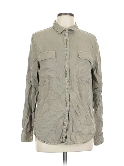 Pre-owned Market & Spruce Long Sleeve Button Down Shirt In Gray