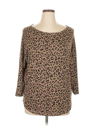 Pre-owned Market & Spruce Pullover Sweater In Brown