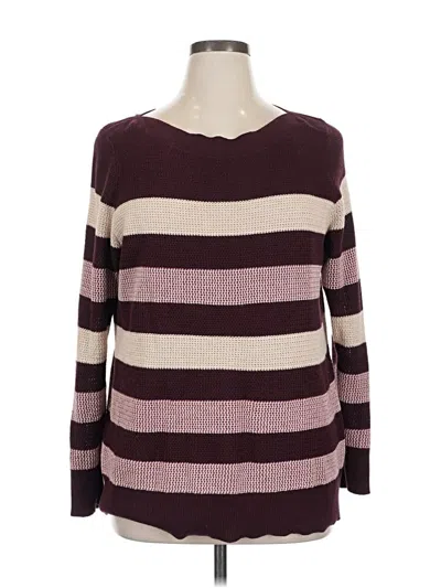 Pre-owned Market & Spruce Pullover Sweater In Burgundy
