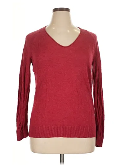 Pre-owned Market & Spruce Pullover Sweater In Burgundy