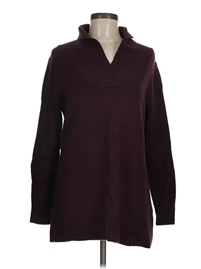Pre-owned Market & Spruce Pullover Sweater In Burgundy